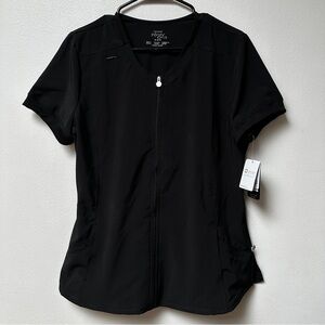 Cherokee Infinity Women's Zip Front V-Neck Scrub Top Sz.M - CK810A